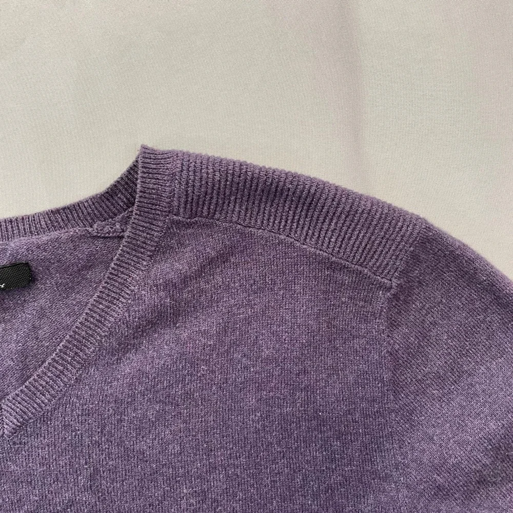 Marc Anthony Mens Purple Cotton Cashmere‎ Blend V-Neck Sweater Size M
